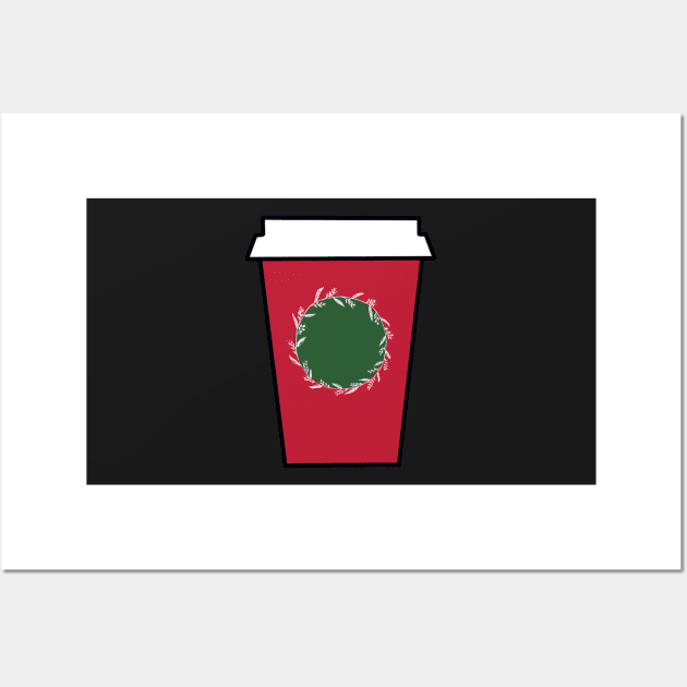 Christmas Coffee Cup Wall Art by maddie55meadows